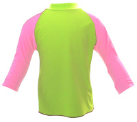 Bad t-shirt, lång ärm, ljusgrön/rosa